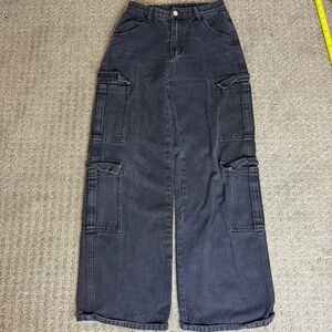 SHEIN Black Boot Cut Cargo Jeans